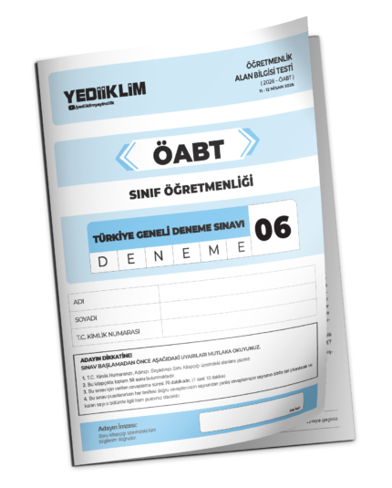 2026 YEDİİKLİM ÖABT Sınıf Öğretmenliği Türkiye Geneli Deneme Sınavı 6
