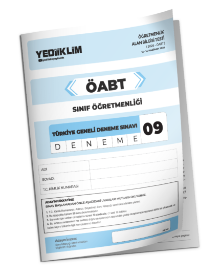 2026 YEDİİKLİM ÖABT Sınıf Öğretmenliği Türkiye Geneli Deneme Sınavı 9