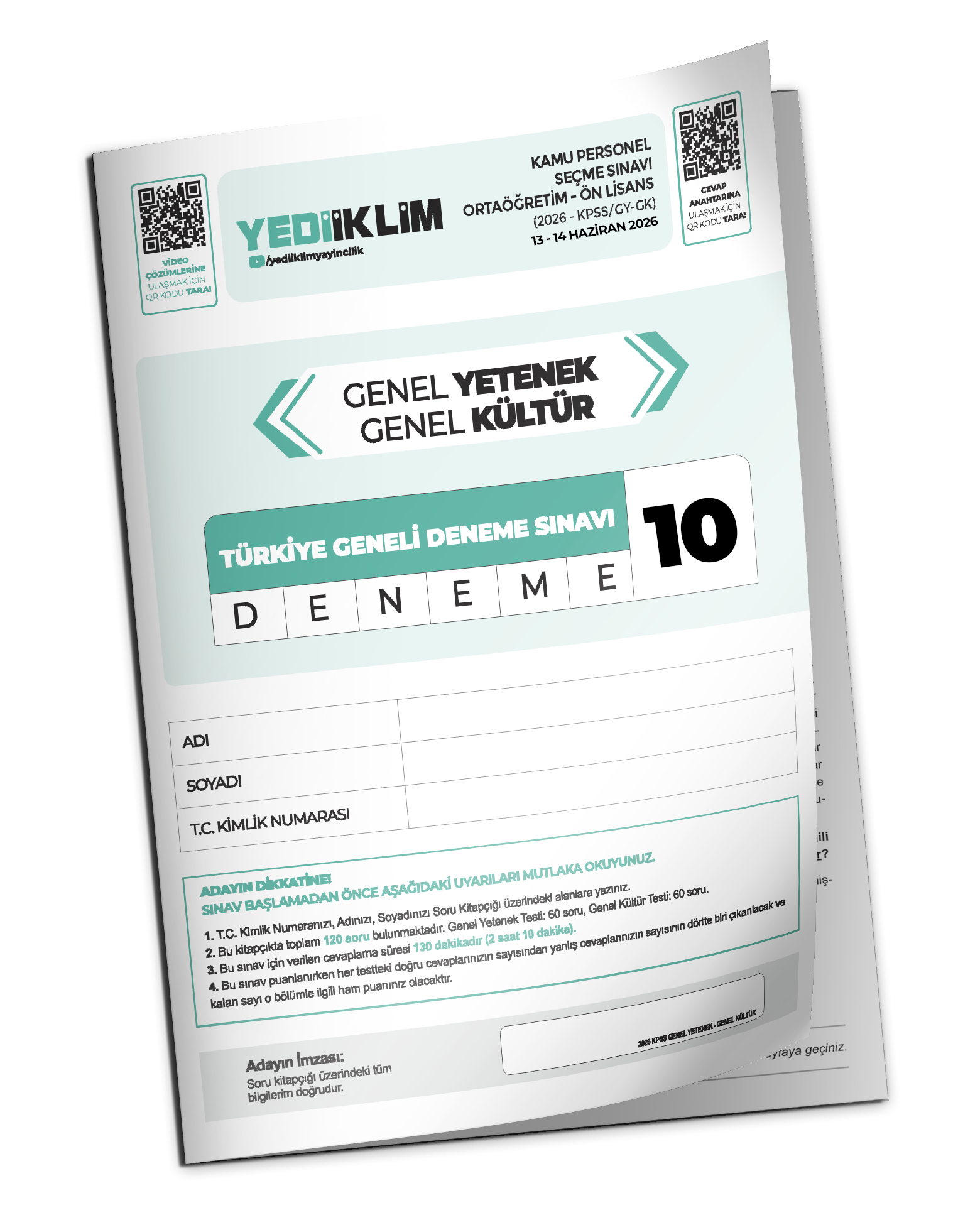 TG10-KPSS ÖN LİSANS-3D 2026 Yediiklim GYGK Ortaöğretim Ön Lisans Türkiye Geneli Deneme Sınavı 10 - Görsel 1