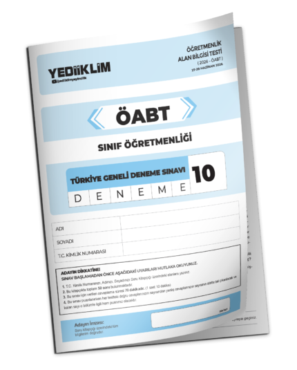 2026 YEDİİKLİM ÖABT Sınıf Öğretmenliği Türkiye Geneli Deneme Sınavı 10