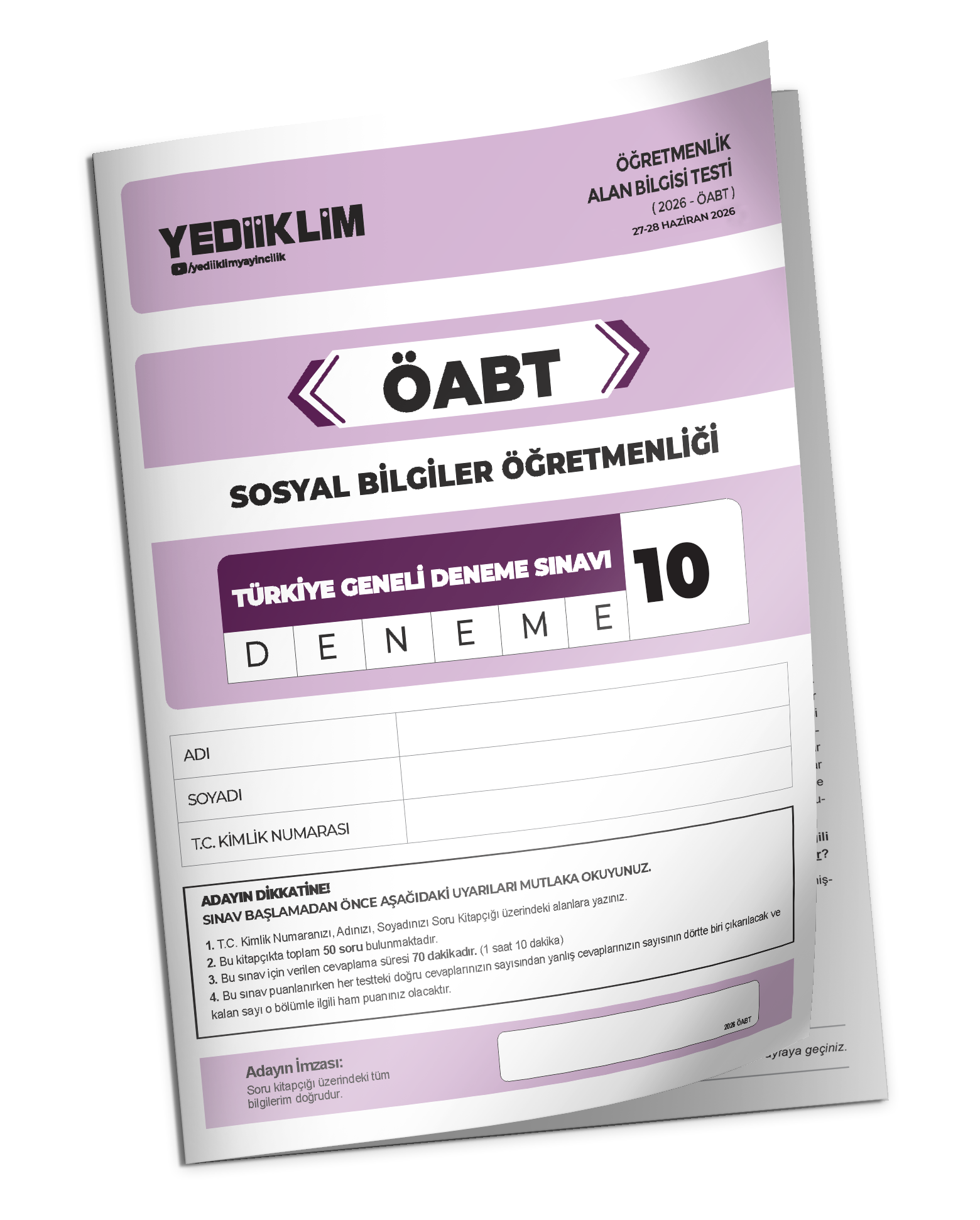 TG 10 -SOSYAL -3D 2026 YEDİİKLİM ÖABT Sosyal Bilgiler Öğretmenliği Türkiye Geneli Deneme Sınavı 10 - Görsel 1
